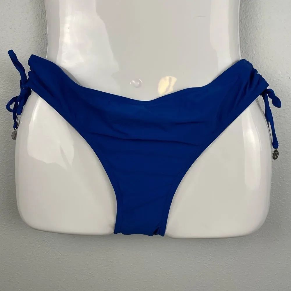 NWOT DKNY Blue Bikini Bottoms Size L